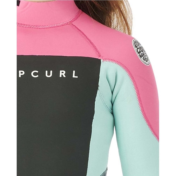 2024 Rip Curl Meisjes Omega 4/3mm Rug Ritssluiting Wetsuit 113BFS - Pink
